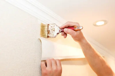 Pose de papier peint à Oyeu — revêtements muraux et toiles de verre